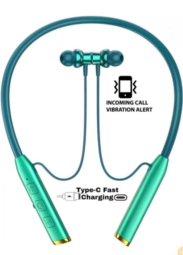 Pluggone Bluetooth in Ear Neckband with 50H of Playtime, 3 EQ Modes, ENC for Calling, Low Latency(Upto 50ms), 10mm Driver, BT v5.3(Ice Blue)