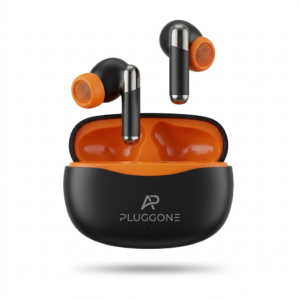 Pluggone Dual-Tone Orange Inner TWS Earbuds – 220mAh Case & 10mm Drivers