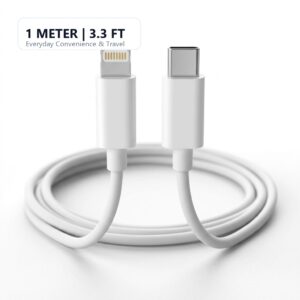 Pluggone Type C to Lightning cable 1 meter everyday reach for desk and travel