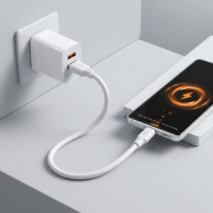 Pluggone white type c cable Turbo Charge and VOOC protocol compatibility for smartphones